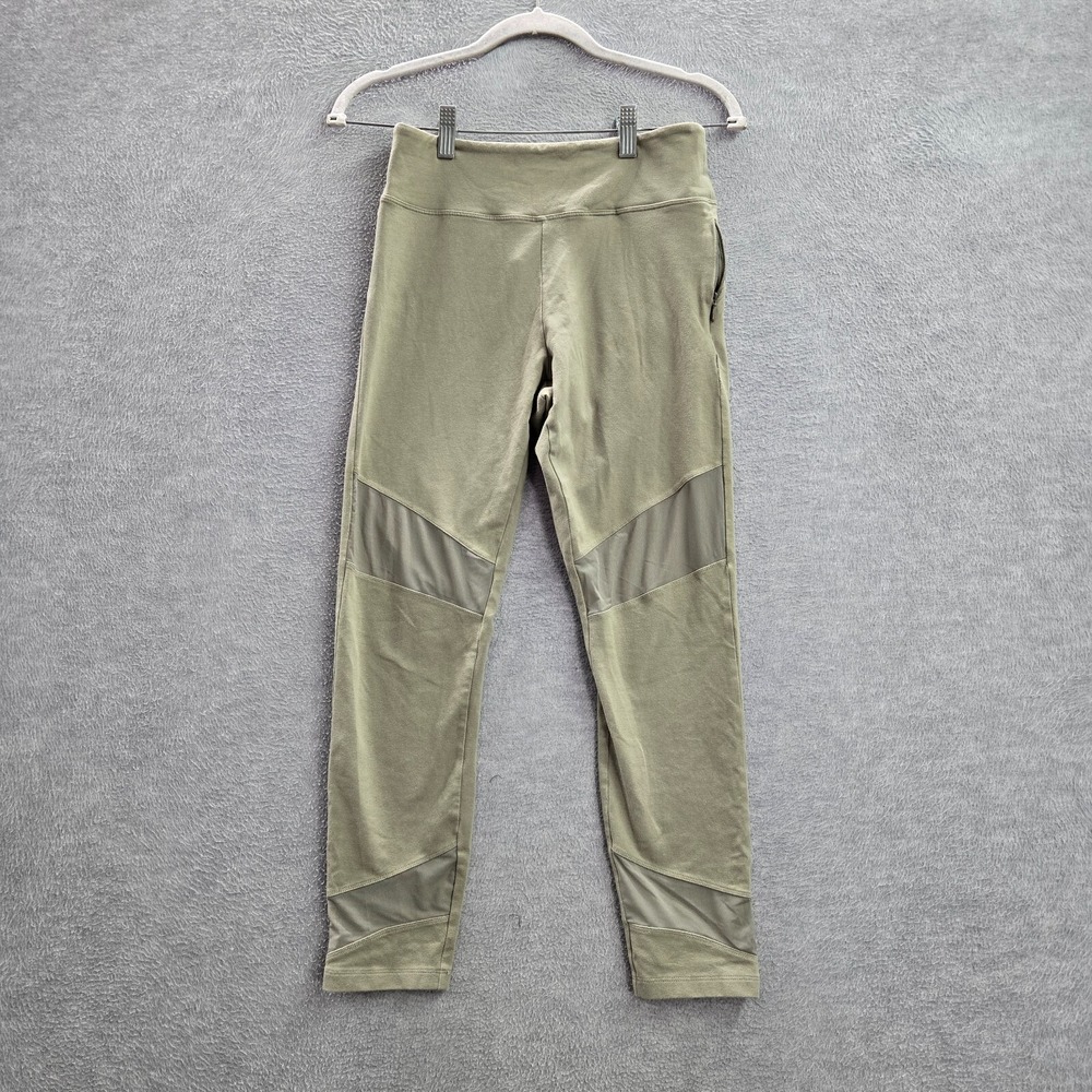 PINK Victoria's Secret Women Activewear Pants Medium Green Yoga Leggings Crop